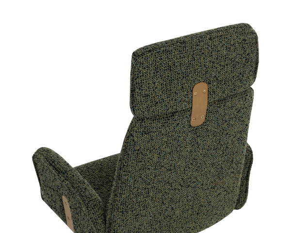 Sunpan KALEV Office Chair - Elegant Noah Meadow Fabric, Plush Comfort & Stylish Metallic Accents for Work 112383