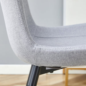 English Elm Set of 2 Velvet Bubble Chain Dining Chairs Sculptural Tufted Seats with Black Legs W1512P494621
