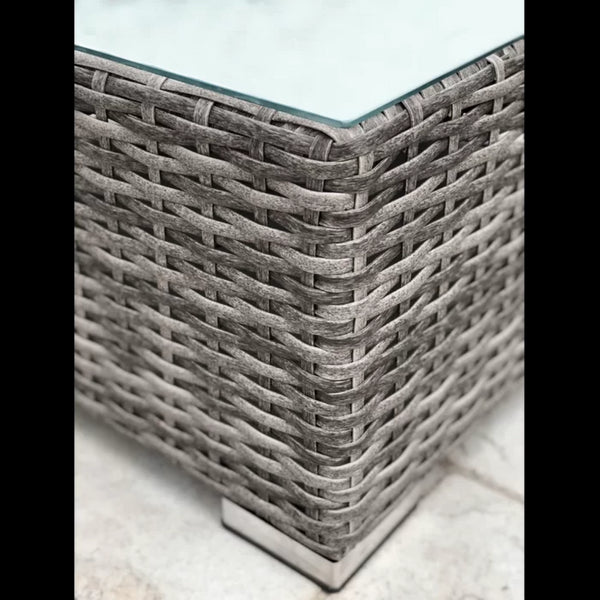 English Elm Stylish Rattan Wicker 10-Piece Outdoor Seating Set With Sunbrella Cushions – Perfect For Entertaining! B120S00021-GIGA