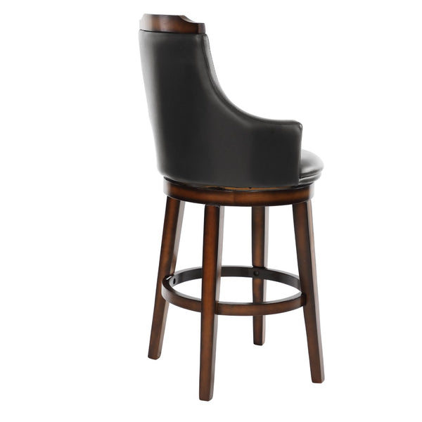 English Elm Swivel Pub Counter Chairs Set of 2 Faux Leather Oak Frame Bar Height Seating B011P321298