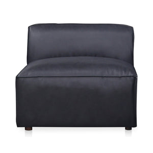 English Elm Form Low Profile Slipper Chair Top Grain Leather Seat for Modern Living Spaces B2769P504414