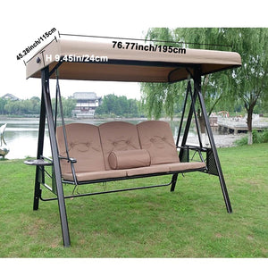 English Elm Garden Replacement Canopy Top for GT Porch Swing Model GCS00229C UV Resistant Polyester Cover, Retractable Shade Compatible with 12x9ft Pergola Frame Beige W419P329179
