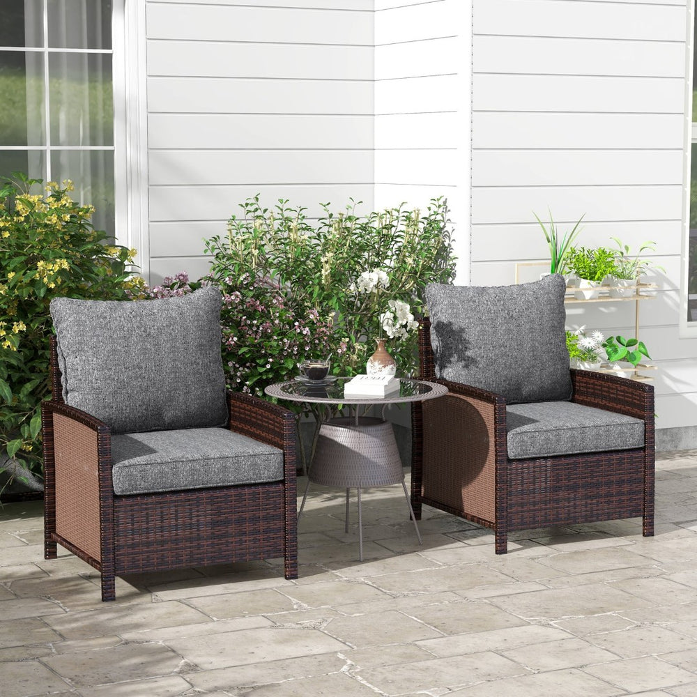 English Elm Outsunny 4-Piece Patio Cushion Set With Back Pillows - Durable, Stylish, And Comfortable Outdoor Seating W2225P174521-GIGA