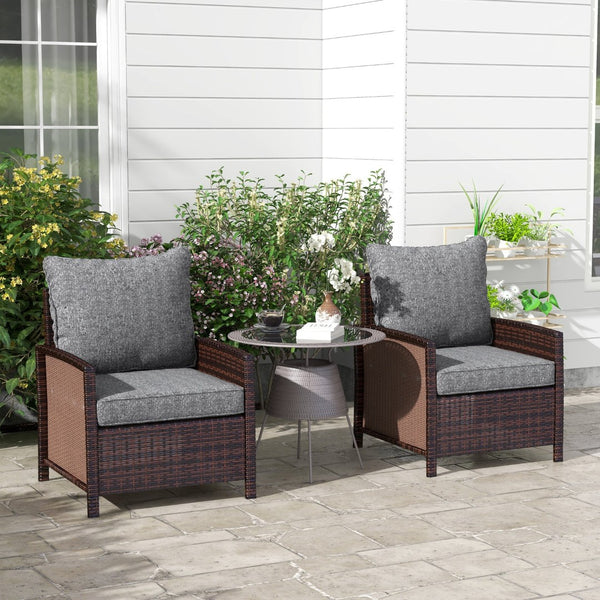 English Elm Outsunny 4-Piece Patio Cushion Set With Back Pillows - Durable, Stylish, And Comfortable Outdoor Seating W2225P174521-GIGA