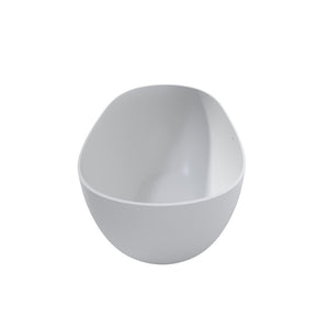 English Elm 59 Inch Freestanding Stone Resin Soaking Tub Sculptural Matte Spa Bath Design T3785P353948