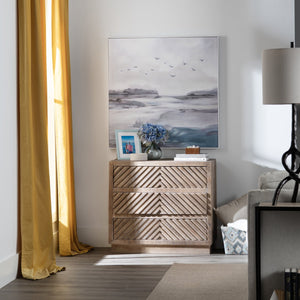 Crestview Collection Rustic Mango Wood Chest - Stylish Geometric Design With Chevron Drawers For Elegant Storage Solutions Brown Solid Wood Cvfnr4245