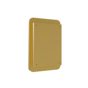 English Elm 20x30 Recessed Metal Framed Medicine Cabinet Mirror in Matte Gold with Adjustable Shelves, Elegant Bathroom Storage W1435P312259