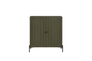 English Elm Bar Cabinet Pistachio Finish Solid Wood & MDF w/ Wine Racks, Stemware Storage, Pull-Out Drawer, Ample Capacity B2699P383330