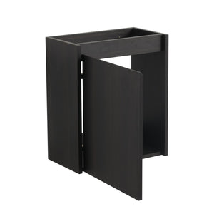 English Elm 16" Bathroom Vanity Sink Combo for Small Spaces — Compact Engineered Wood Cabinet with Ceramic Basin, Moisture-Resistant Finish and Hidden Handle, Easy Assembly Black W1972P190340