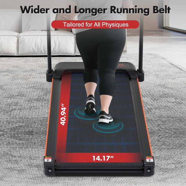 English Elm Treadmill Foldable 3hp Motor with Incline Adjustable Feet and Anti-slip Running Belt N728P191958B