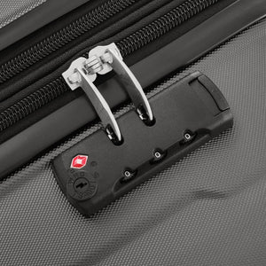 English Elm 2 Piece Abs Hard Shell Spinner Luggage Set with Tsa Lock Expandable Travel Suitcases Dark Gray N732P198744B