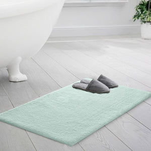 English Elm 1PC Plush 24x72 Bath Rug for Tub & Bathroom Floor - Ultra-Absorbent Polyester, Non-Slip Backing Green 6.2 L x 24.8 W x 10.63 H B035P341136