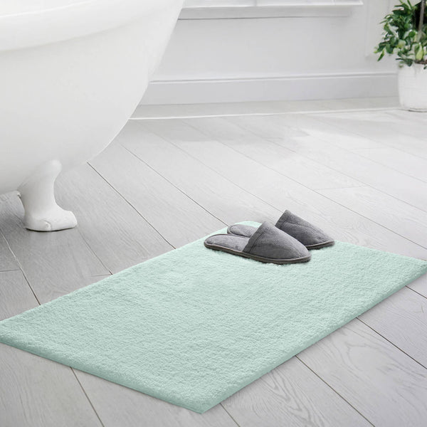 English Elm 1PC Plush 24x72 Bath Rug for Tub & Bathroom Floor - Ultra-Absorbent Polyester, Non-Slip Backing Green 6.2 L x 24.8 W x 10.63 H B035P341136