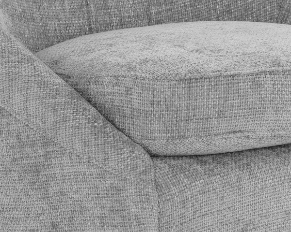 Sunpan Bliss Curvy Contemporary Swivel Lounge Chair in Hunter Green with Stylish Black Steel Base Husky Grey