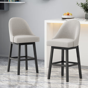 Christopher Knight Home® - Noble House - Boyd Modern Upholstered Swivel Bar Stool