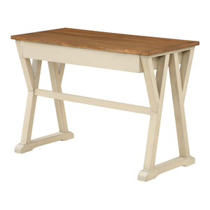 OSP Home Furnishings Jericho Rustic Writing Desk Antique White