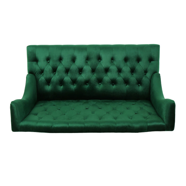 English Elm Christopher Knight Home® - LOVESEAT Emerald Velvet Wingback with Button-Tufted Diamond Stitch, Durable Wrinkle-Resistant Comfort 92 61186.00NVLTEMD