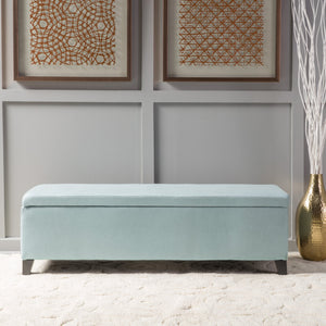 English Elm Christopher Knight Home® - Ottoman - Light Blue Fabric Storage Seat With Cushioned Top, Perfect For Modern & Traditional Décor 60159.00LBL