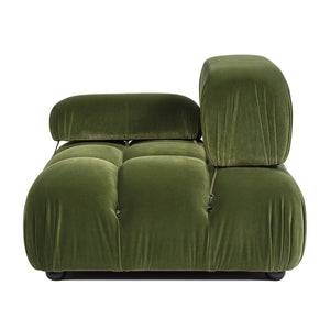 English Elm Jennifer Taylor Home - Marcel Luxurious 36" Bubble Modular Lounge Arm Chair with Bouclé Upholstery and Eucalyptus Frame Olive Green B2719P238259