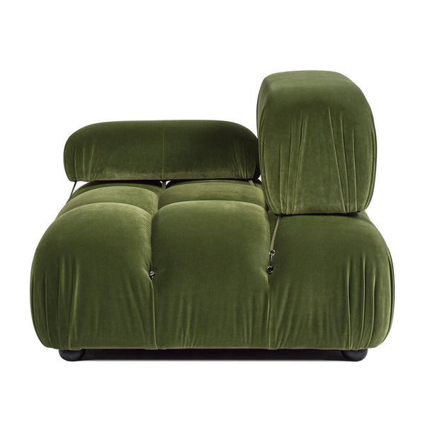 English Elm Jennifer Taylor Home - Marcel Luxurious 36" Bubble Modular Lounge Arm Chair with Bouclé Upholstery and Eucalyptus Frame Olive Green B2719P238259