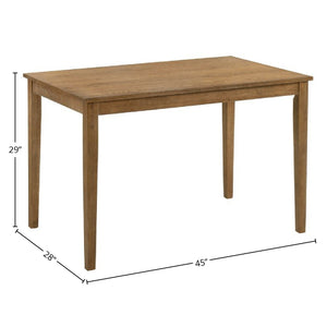 English Elm Weathered Oak Five-Piece Dining Set with Padded D22 Foam Seats, Warm Grain Finish for Cozy Meals B062P209306