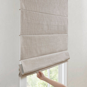 English Elm 1 Roman Shade 35x64" Total Blackout Cordless Polyester Roman Shade with Weighted Hem and Hardware Linen 6.29 L x 9.25 W x 8.07 H B035P319849