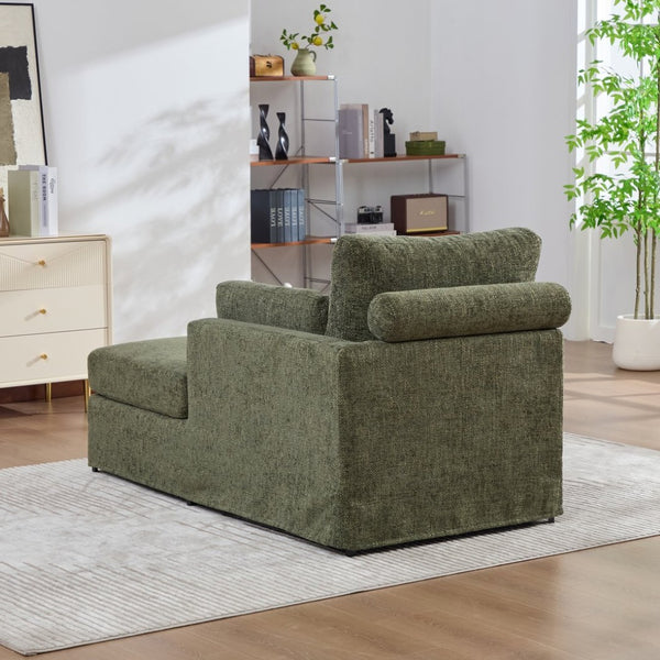 English Elm 31.69" Chenille Modular Sofa Bed with Pocketed Springs and Metal Legs for Apartments W3189P438360