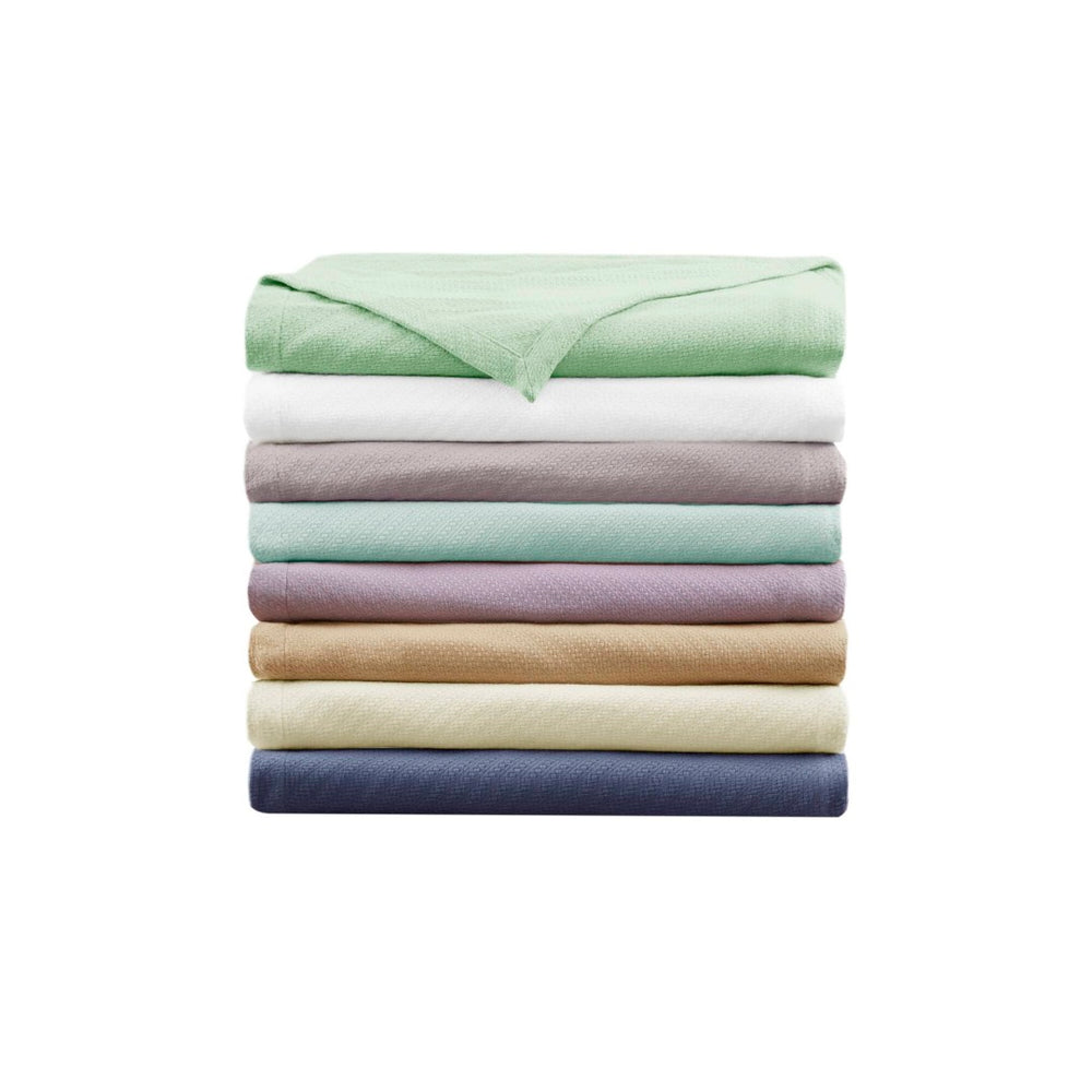 English Elm Blanket King Size Ring-spun Cotton Woven Patterned Layer for Cozy Bedroom Nights B035P294132