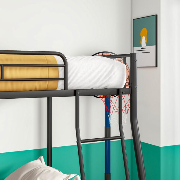 English Elm Heavy Duty Steel Full Over Queen Bunk Bed Adult Guest Room Powder Coat Frame W840S00001