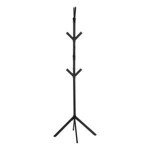 English Elm Coat 4-Tier Free-Standing Hall Tree with 8 Hooks and Sturdy 4-Prong Base for Entryway Organization and Style Black 30 L x 9 W x 2 H B2710P218922