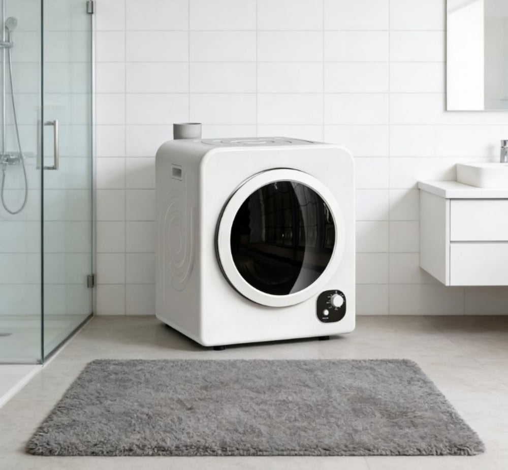 English Elm Compact Electric Clothes Dryer 1300w Stainless Drum Portable Apartment Laundry T3971P430789
