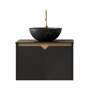 English Elm Dina Floating Bathroom Vanity with Sintered Stone Top and Crystal Glass Basin W2615S00644