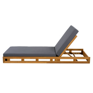 English Elm Christopher Knight Home® - Lounge Chaise Set - Premium Acacia Wood, 4-Inch Thick Water-Resistant Cushions, Adjustable Recline N770P272405T_65429.00CUSHDGRY