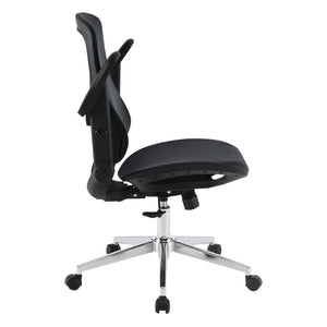 OSP Home Furnishings Matrix Ergonomic Mesh Manager Chair with 4d Arms Lumbar Support and Chrome Base EMH60949C-3