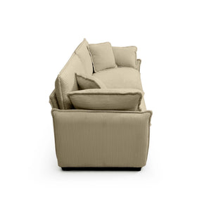 English Elm 3 Piece Oversized Sectional Sofa Set In Tan Corduroy - Comfortable Modular Design For Any Space W714S00707