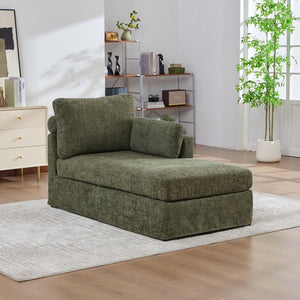 English Elm 31.69" Chenille Modular Sofa Bed with Pocketed Springs and Metal Legs for Apartments W3189P438360