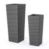 Christopher Knight Home® Noble House Rattan Flower Pot - Grey