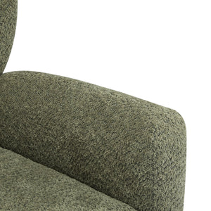 English Elm Christopher Knight Home® - Cozy Wingback Armchair with Plush Bouclé Upholstery, Solid Wood Legs, Timeless Elegant Comfort Olive Green,Teak 32 L x 29.5 W x 26.75 H N776P293322G