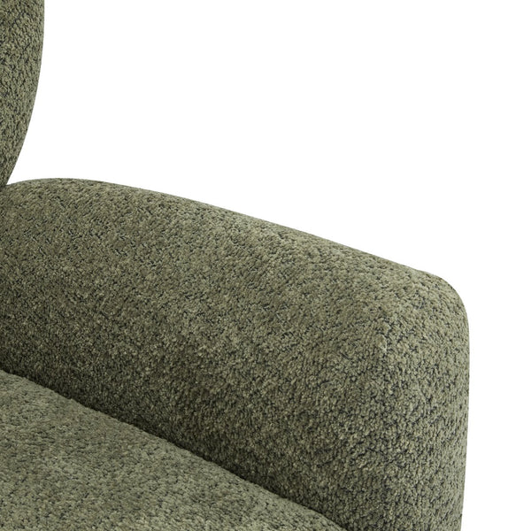 English Elm Christopher Knight Home® - Cozy Wingback Armchair with Plush Bouclé Upholstery, Solid Wood Legs, Timeless Elegant Comfort Olive Green,Teak 32 L x 29.5 W x 26.75 H N776P293322G