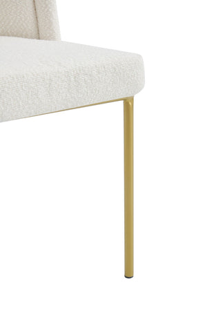 English Elm Set Set Of 2 Modern Dining Chairs With White Upholstered Seats And Brown Legs For Stylish Comfort W370P193934-GIGA