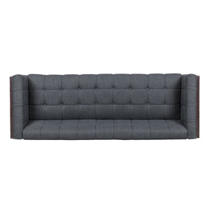 English Elm Christopher Knight Home® - 3-Seater Charcoal Fabric Sofa - Mid-Century Modern Style With Plush Comfort & Durable Design 69871.00ACHAR_69871.00BCHAR
