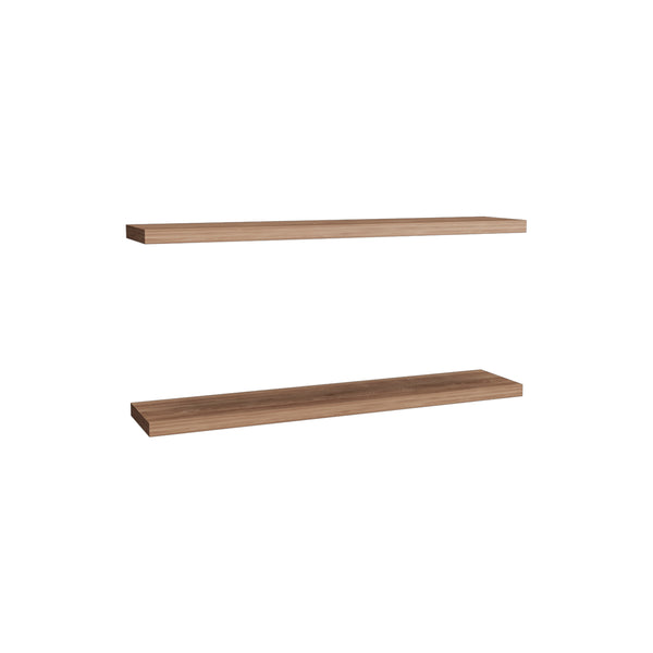 English Elm Ecco Floating Shelves Set of 2 47" — Sleek MDF Wall-Mounted Display with Hidden Brackets for Storage Beige 49 L x 11 W x 4 H B200P286945