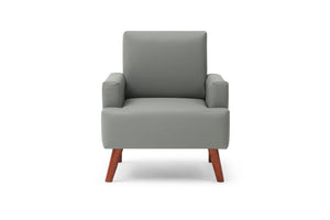 English Elm Ventura Tufted Velvet Accent Chair Compact Button Detail for Living Room or Bedroom Gray B078P497889