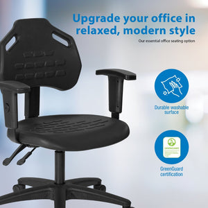 OSP Home Furnishings Self-skinned Urethane Task Chair with Lumbar Support and Pneumatic Lift for Modern Offices KH813037