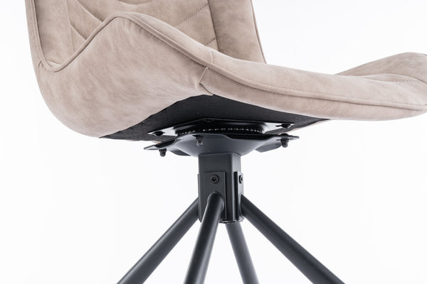 English Elm Mid-Century Modern Tufted Wingback Dining Chair Set Of 2 - Stylish Swivel Chairs For Home & Office T3903P405991