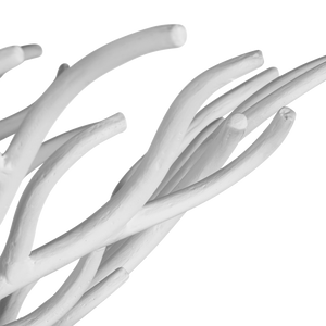 Snowfall Semi-Flush Mount Light Fixture in Gesso White - Elegant Wrought Iron Design for Coastal Spaces