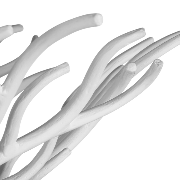 Snowfall Semi-Flush Mount Light Fixture in Gesso White - Elegant Wrought Iron Design for Coastal Spaces