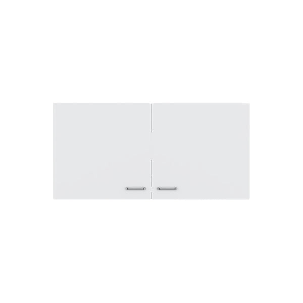 English Elm Napoles White Wall Cabinet with Double Doors, Two Shelves — Space-Saving Storage for Kitchen Bath B070P210743
