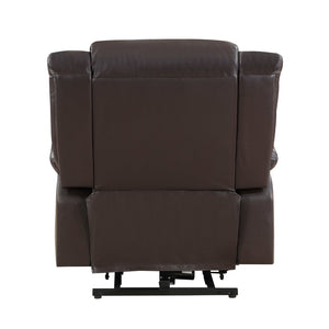 English Elm Modern Power Lift Recliner Chair Faux Leather Upholstery Standing Assist Living Room Dark Brown B011P202514