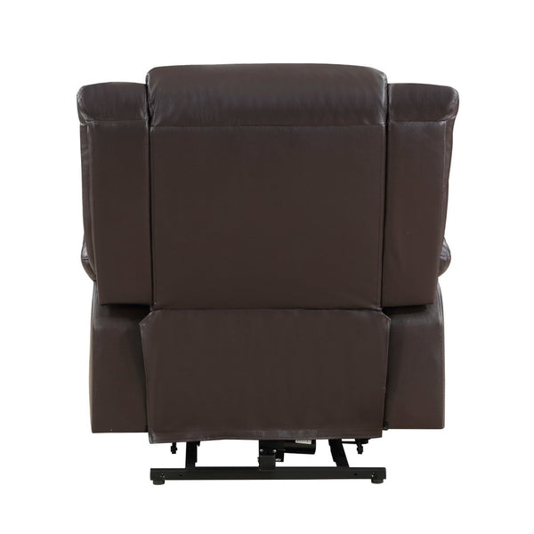 English Elm Modern Power Lift Recliner Chair Faux Leather Upholstery Standing Assist Living Room Dark Brown B011P202514